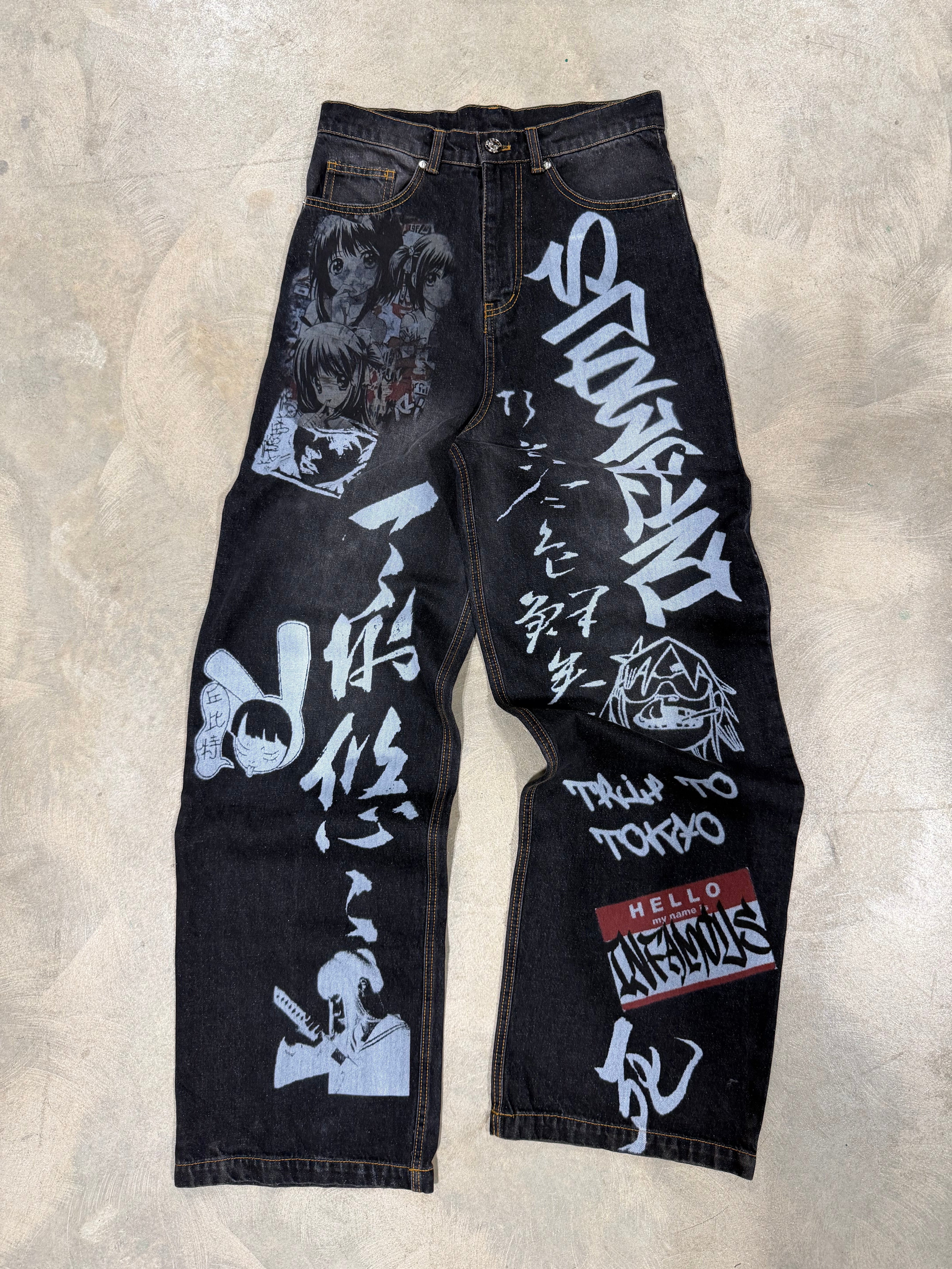 Tokyo Graffiti Denim (Black)
