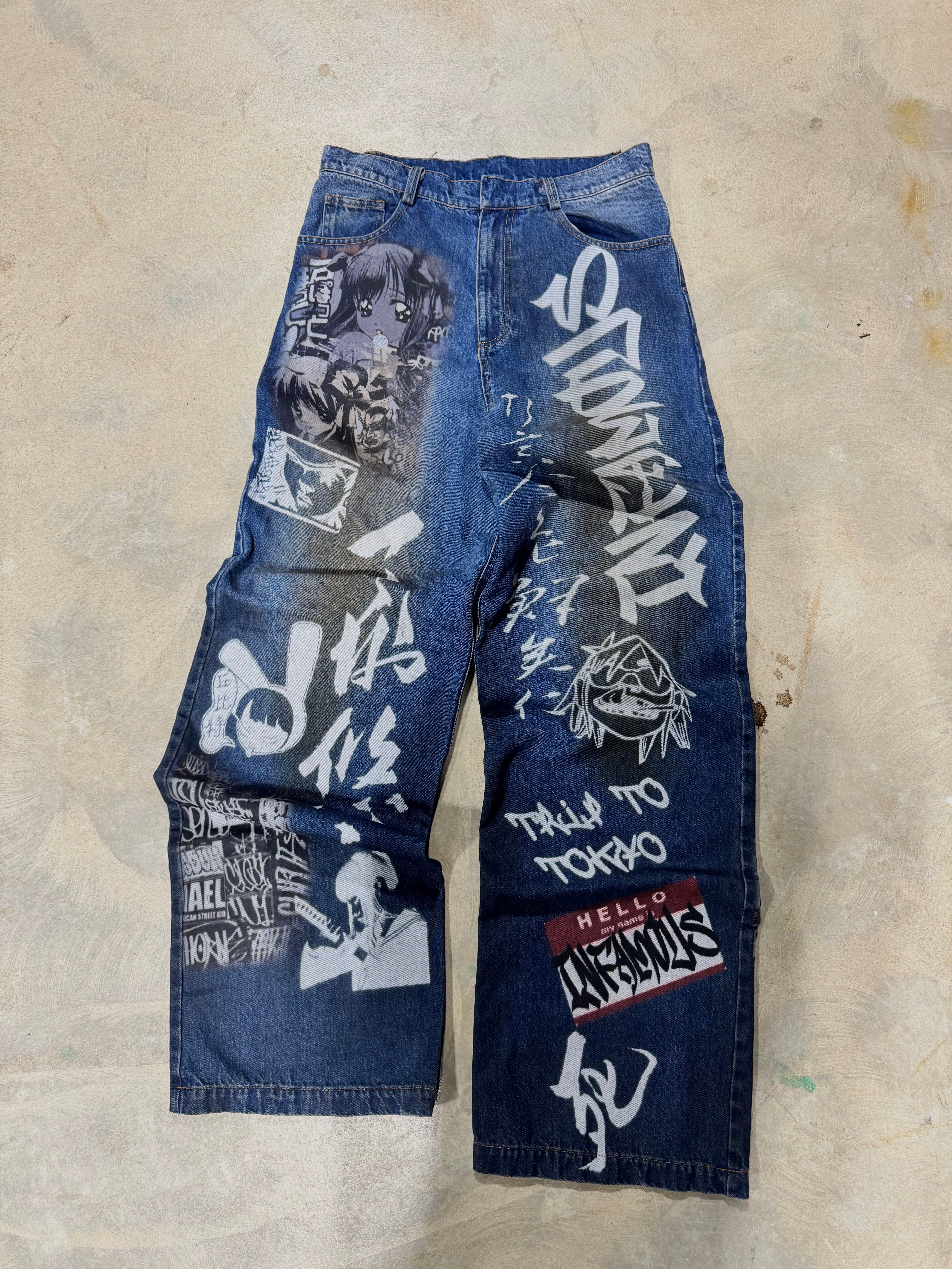 Tokyo Graffiti Denim (Blue)
